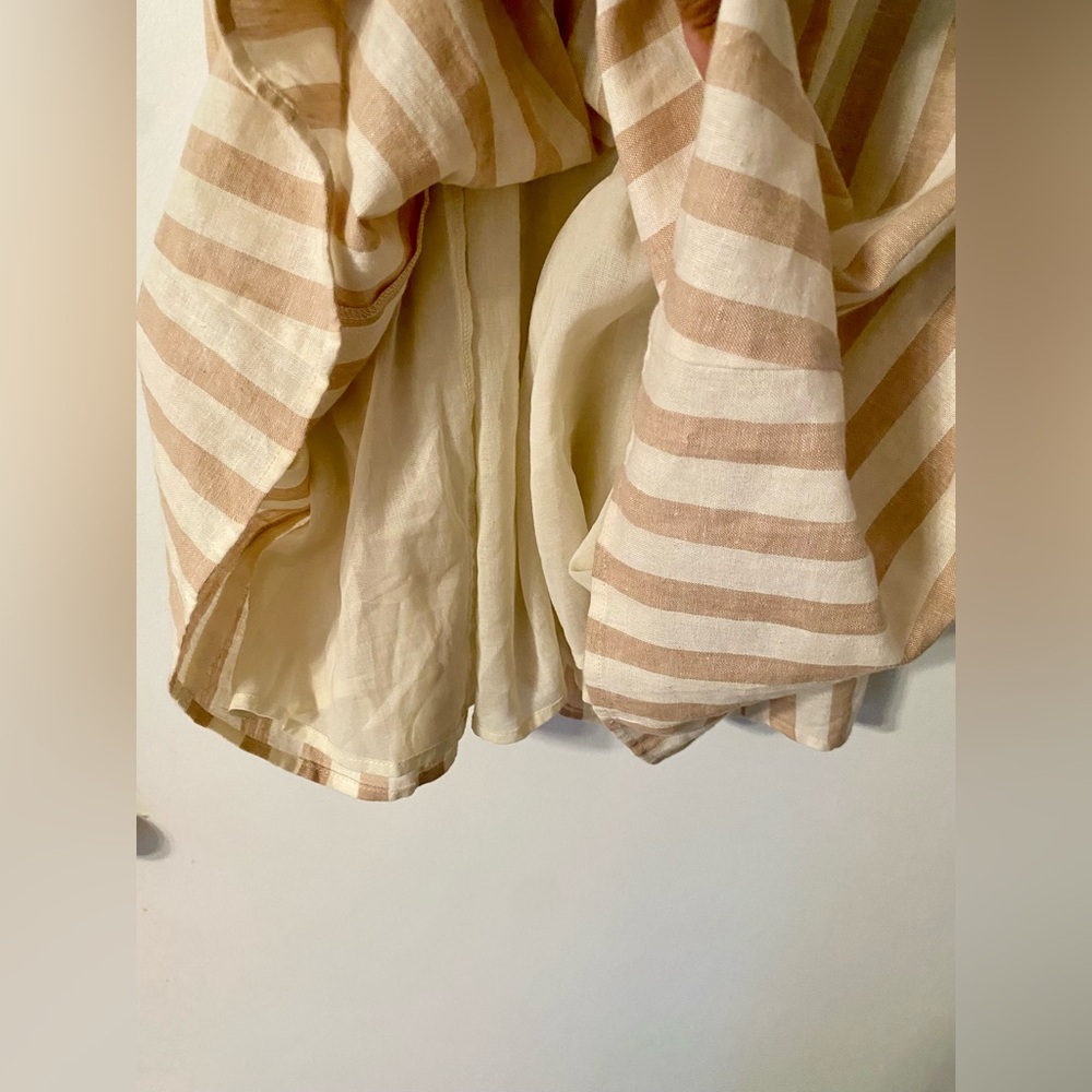 Draper James Maddie Babydoll Dress Women’s Size Medium linen Striped nautical - Picture 7 of 10